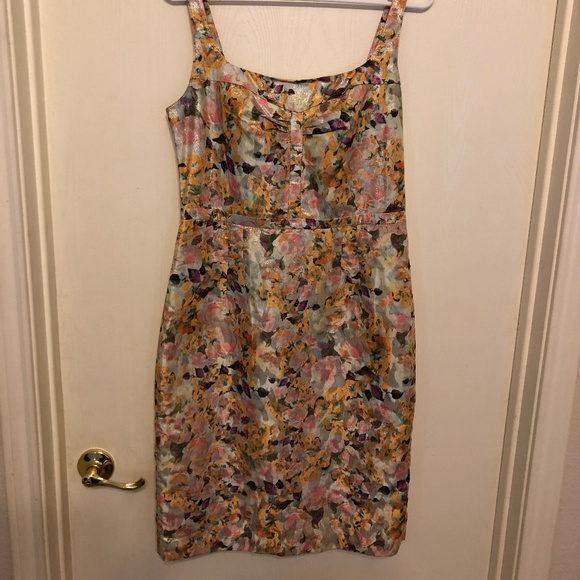Anthropologie Dresses & Skirts - Anthropologie Yellow Floral Shimmer Dress